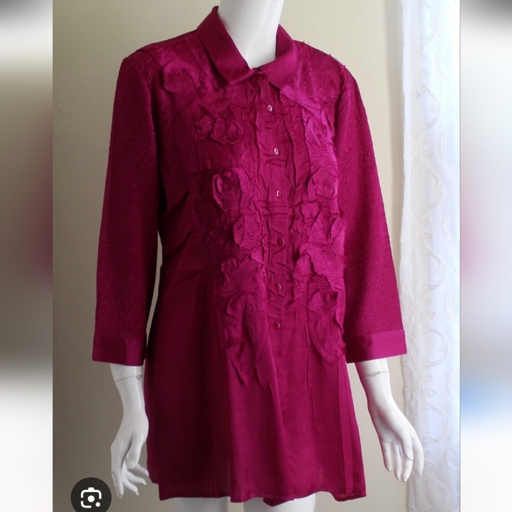 Chico's Fuscia Tunic - Picture 1 of 10